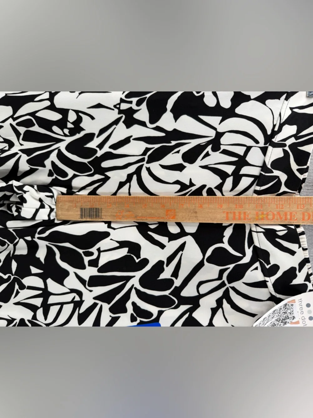 Three Dots Pants Womens L Black White Print Palazzo Resortwear Boho Comfy NWT - Picture 9 of 13